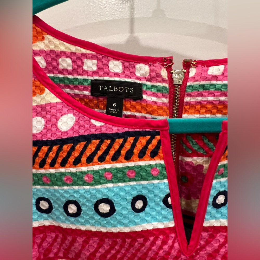 Talbots Multicolor Striped Dress - Picture 4 of 7